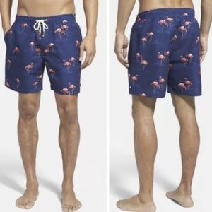 Sperry Top-Sider Flamingo Print Swim Trunks Size Large L